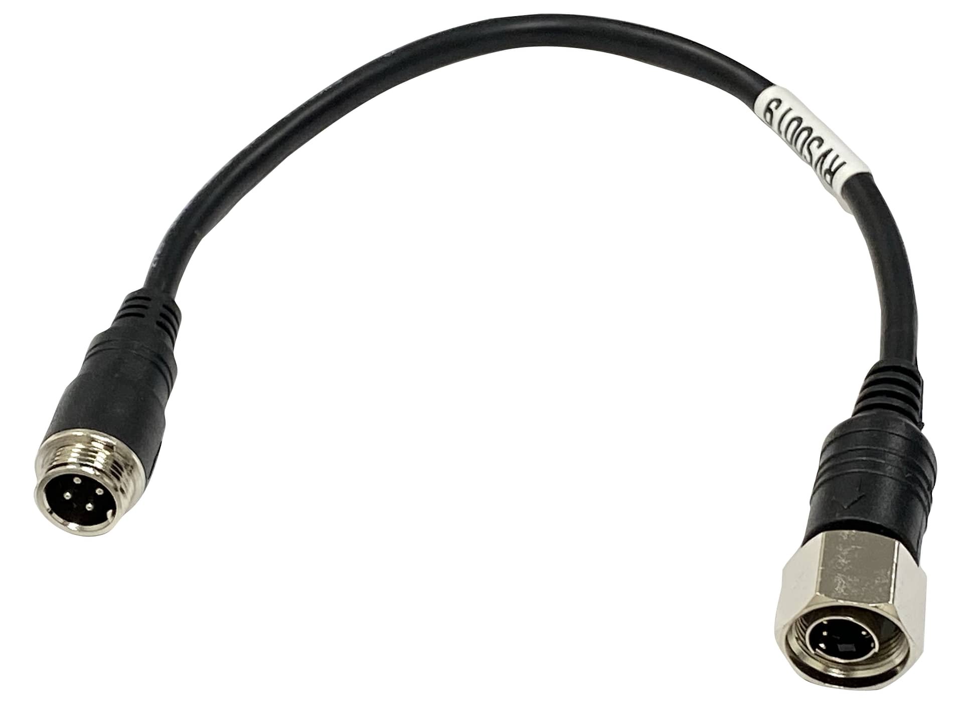 SmarTruckHD 4p mini-din Female Threaded to 4p Aircraft Male Threaded Connector
