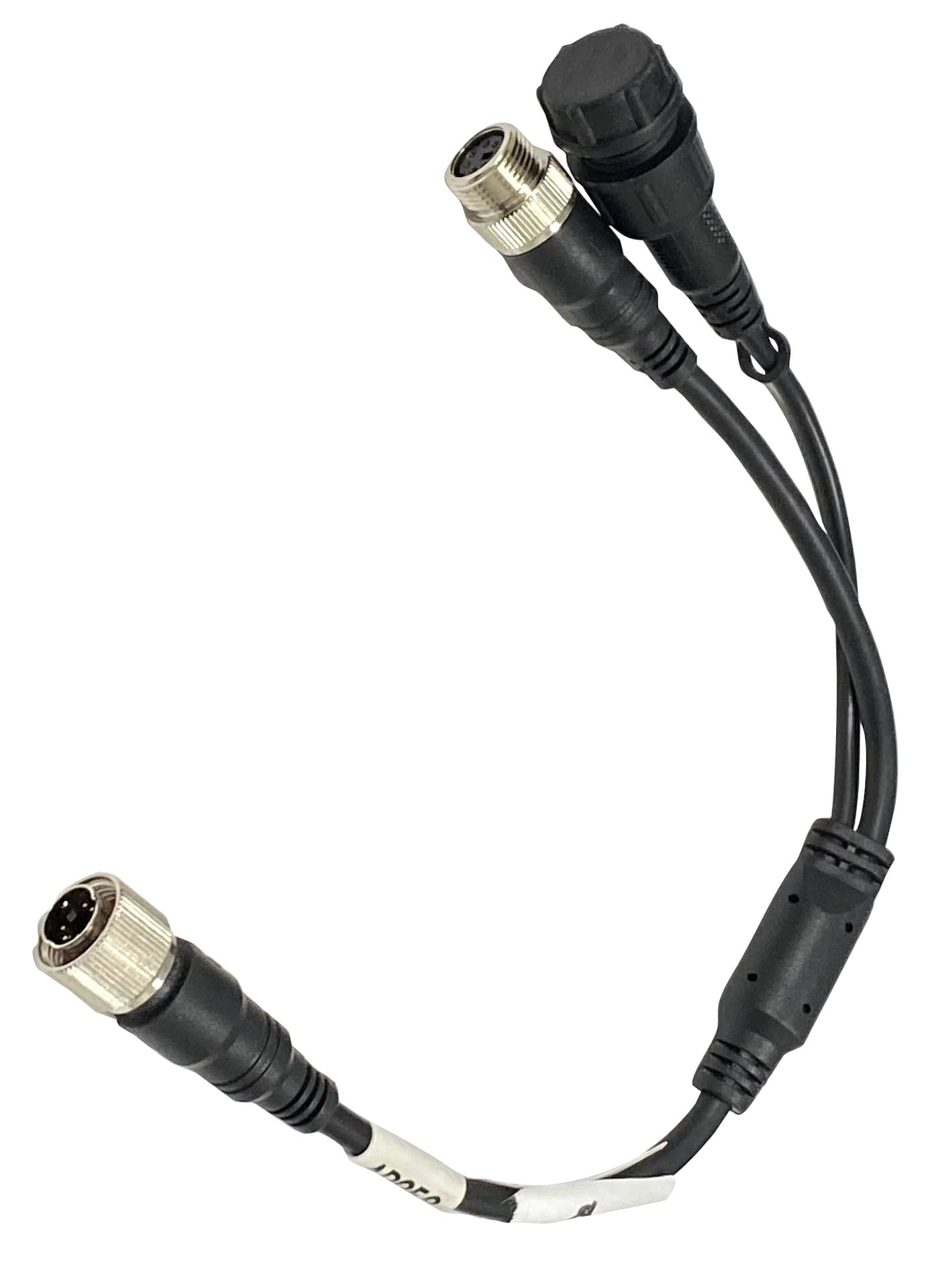 SmarTruckHD 6p mini-din Female “Y” Adapter to 6p mini-din Male with Waterproof DC Power Connector