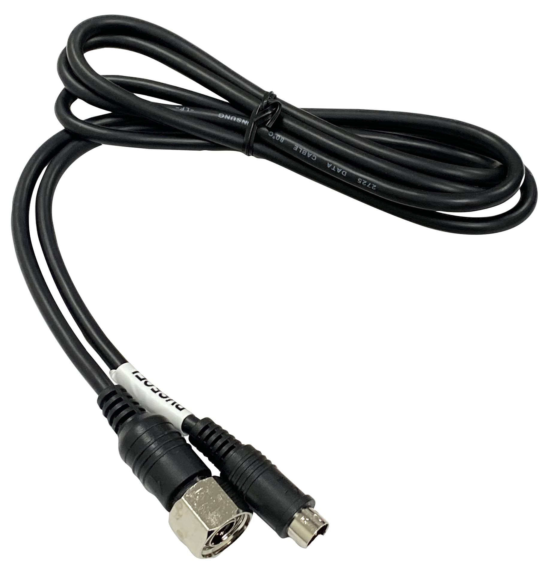 SmarTruckHD 4p mini-din Male Push Type to 4p mini-din Male Threaded Connector – 5′