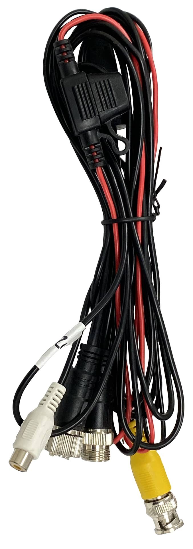 SmarTruckHD 6p mini-din A/V Breakout Adapter with Male and Female to BNC Video and RCA Audio and Flying Leads