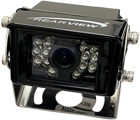 Frame Mount, 130 FOV, CVBS, IR LED, 4p mini-din, Heater, Non Mirror, Black, IP 69K Waterproof, NTSC/PAL