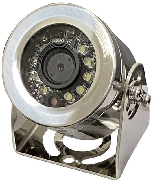 Frame Mount, 130 FOV, CVBS, IR LED, 4p mini-din, Heater, Non Mirror, Stainless Steel, IP 69K Waterproof