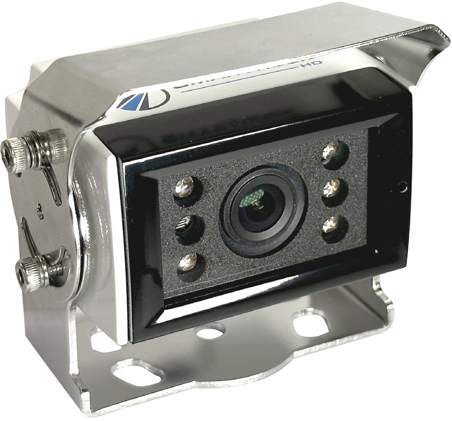 Frame Mount, 130 FOV, CVBS, IR LED, 6p mini-din, Heater, Non Mirror, White, IP 69K Waterproof