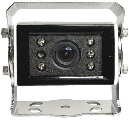 Frame Mount, 130 FOV, CVBS, IR LED, 6p mini-din, Heater, Non Mirror, White, IP 69K Waterproof