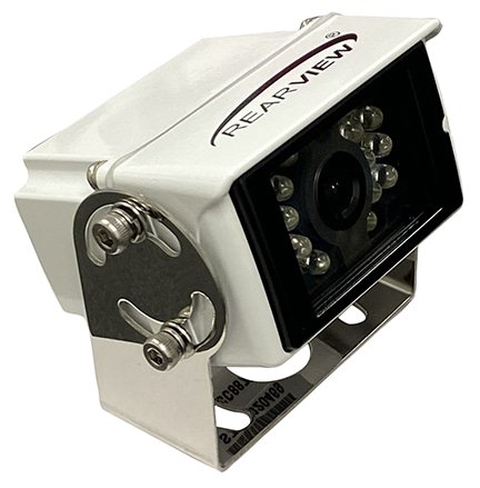 Frame Mount, 78 FOV, CVBS, IR LED, 4p mini-din, Heater, Non Mirror, White, IP 69K Waterproof, NTSC/PAL