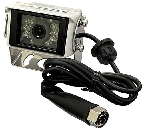 Frame Mount, 78 FOV, CVBS, IR LED, 4p mini-din, Heater, Non Mirror, White, IP 69K Waterproof, NTSC/PAL