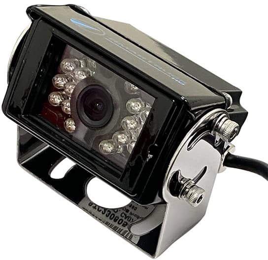 Frame Mount, 130 FOV, CVBS, IR LED, 6p mini-din, Heater, Mirror, Black, IP 69K Waterproof