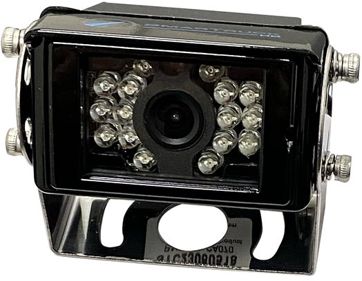 Frame Mount, 130 FOV, CVBS, IR LED, 6p mini-din, Heater, Mirror, Black, IP 69K Waterproof