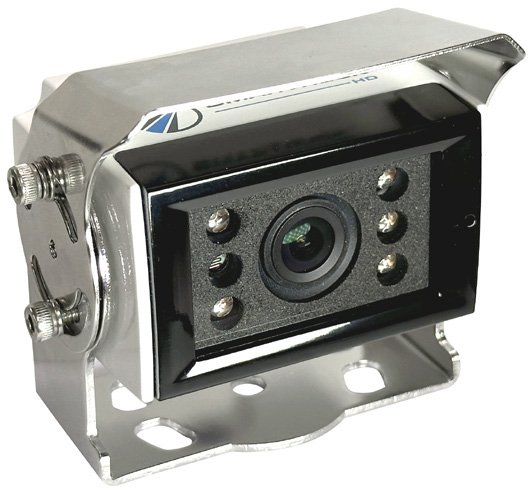 Frame Mount, 150 FOV, CVBS, IR LED, 4p mini-din, Heater, Mirror, White, IP 69K Waterproof