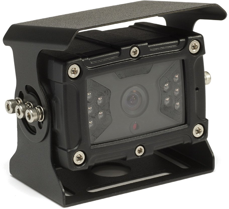 Frame Mount, 156 FOV, AHD, IR LED, 6p mini-din, Heater, Mirror, Black, IP 69K Waterproof