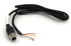 SmarTruckHD 4' 4p mini-din Female Threaded Connector to Open Leads Camera Cable