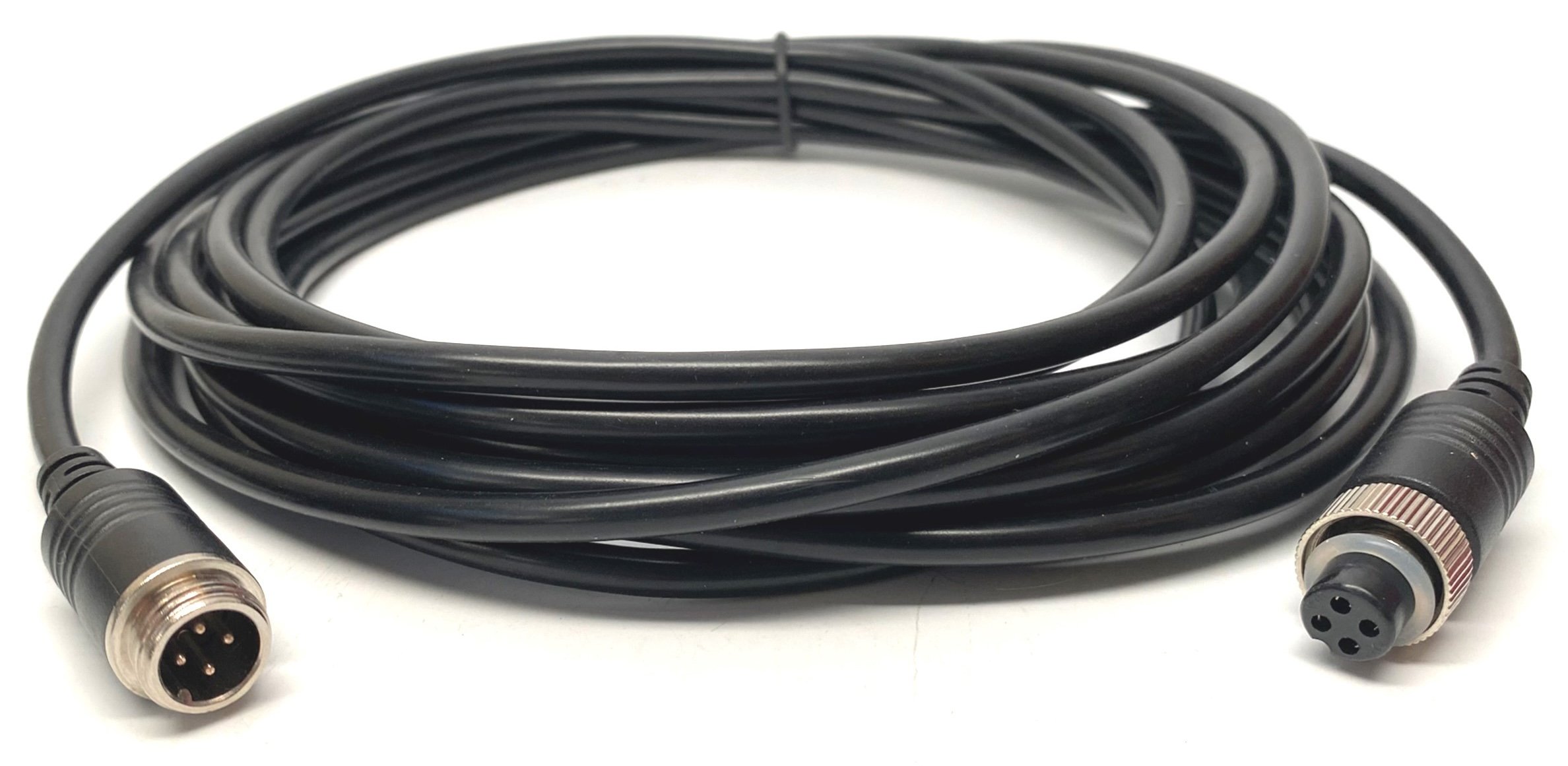 SmarTruckHD 4p Aircraft Male Threaded to 4p Aircraft Female Threaded Connector Camera Cable (Shielded)
