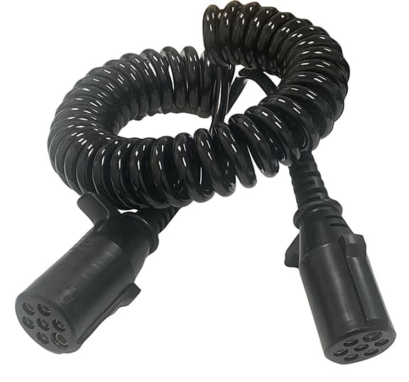 SmarTruckHD 13' 7p Plastic Coil Cable (Camera 1 & 2 with Audio; Camera 3 without Audio)