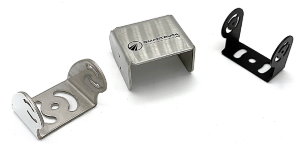 SmarTruckHD Standard Mild Steel Sunvisor/Bracket without SmarTruck Logo and Stainless Steel Sunvisor/Bracket with SmarTruck Logo, Screw Kit Included (For Use with C5F176)