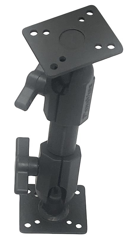 SmarTruckHD 6" AMPS (Both Ends) Monitor Mount with Rise-Knob Adjustment, Small Foot, Screw Kit Included